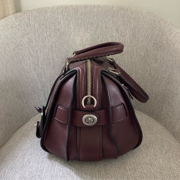 Coach Ace Satchel Shoulder Crossbody Burgundy Bag - Picture 6 of 16